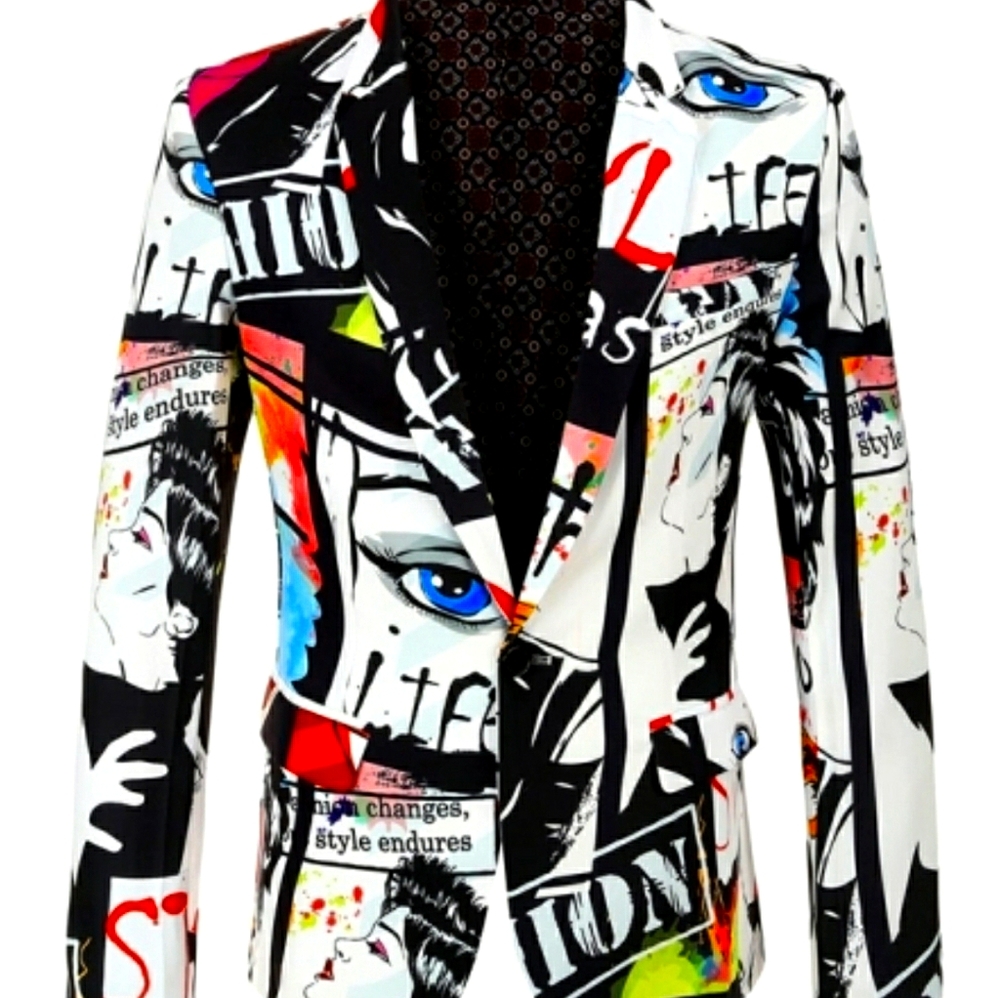 White Graffiti Jacket
